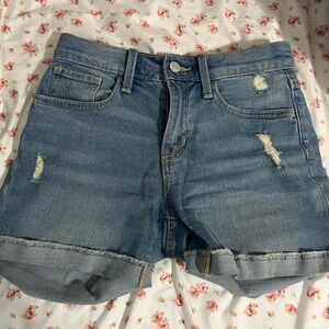 Old Navy Blue Jean Shorts Distressed Cuffed